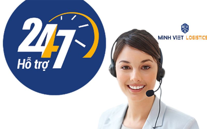 Hệ thống hỗ trợ khách hàng của Minh Việt Logistics hoạt động 24/7